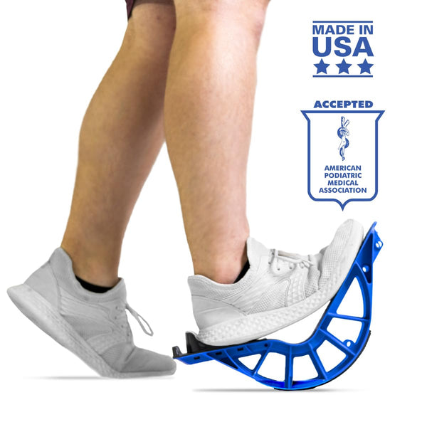 ProStretch Plus Blue - Adjustable Calf Stretcher & Foot Rocker for Plantar Fasciitis, Achilles Tendonitis, Flexibility (Slip Resistant Bottom)