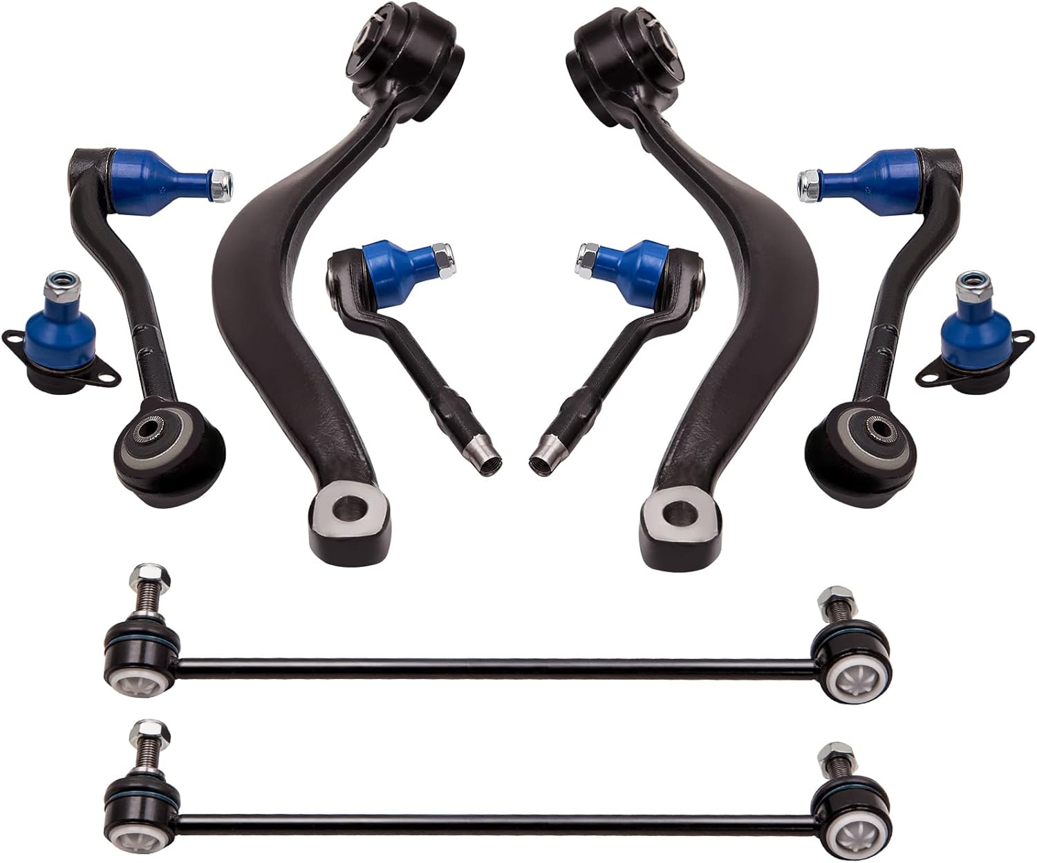 maXpeedingrods 10 Pcs Front Ball Joint Control Arm Sway Bar Link for X5 E53 2000-2006 ADI