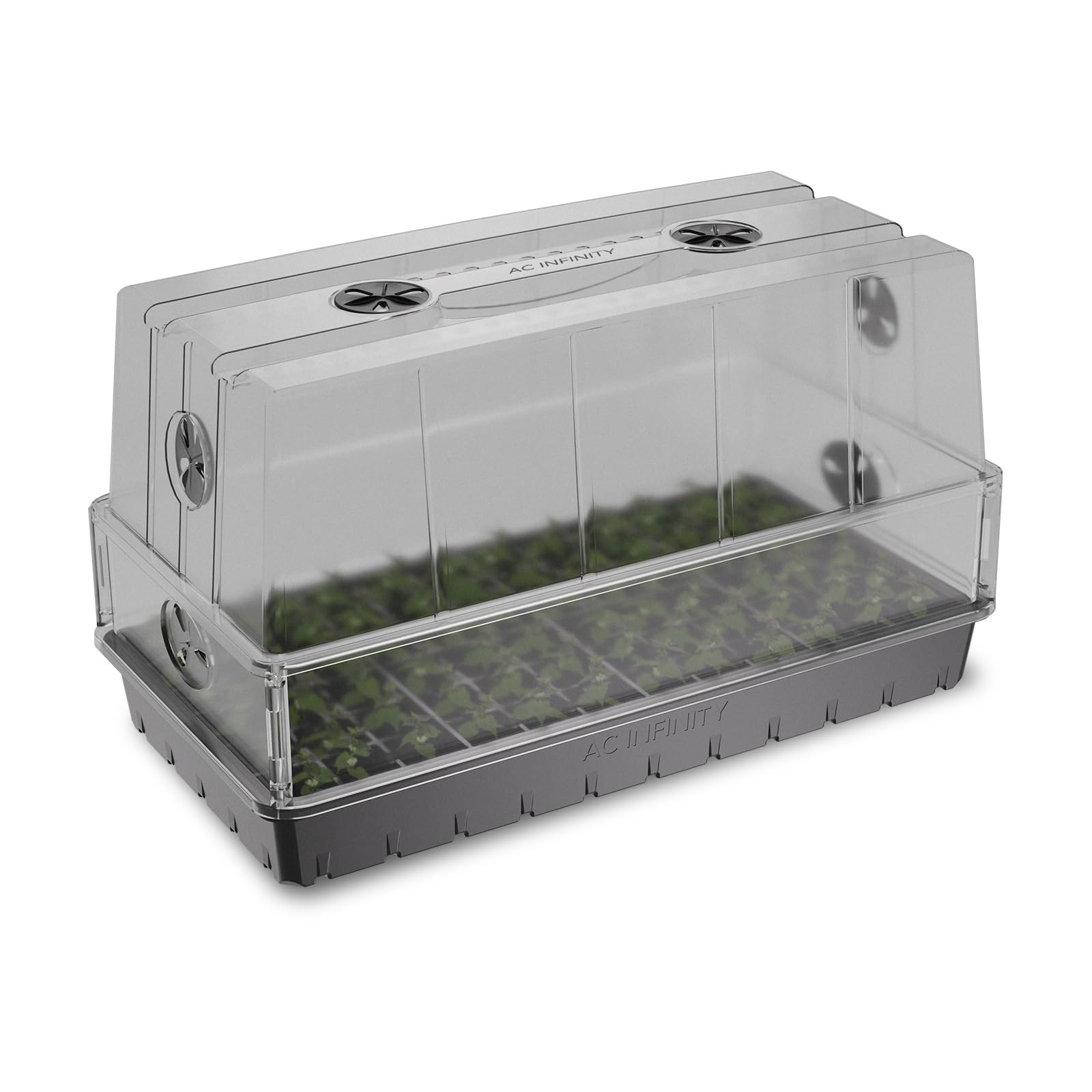 AC Infinity Humidity Dome, Germination Kit with Large Glossy Finish Clear Dome, Sturdy Drip Tray, and 6x12 Cell Seedling Tray, for Seed Starting,