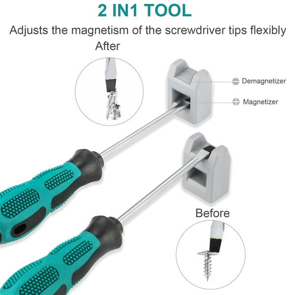 Screwdriver Set 10pcs, Magnetic Screwdriver Set 5pcs Phillips Screwdrivers and 5pcs Slotted/Flat Head Screwdrivers, Chrome Vanadium Steel Made