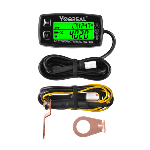 Yooreal Engine Temperature Gauge,TEMP Meter,User Shutdown Tachometer for Scooter Snowmobile Mini Bike Motorcycle Lawn Mower Generator Dump Truck