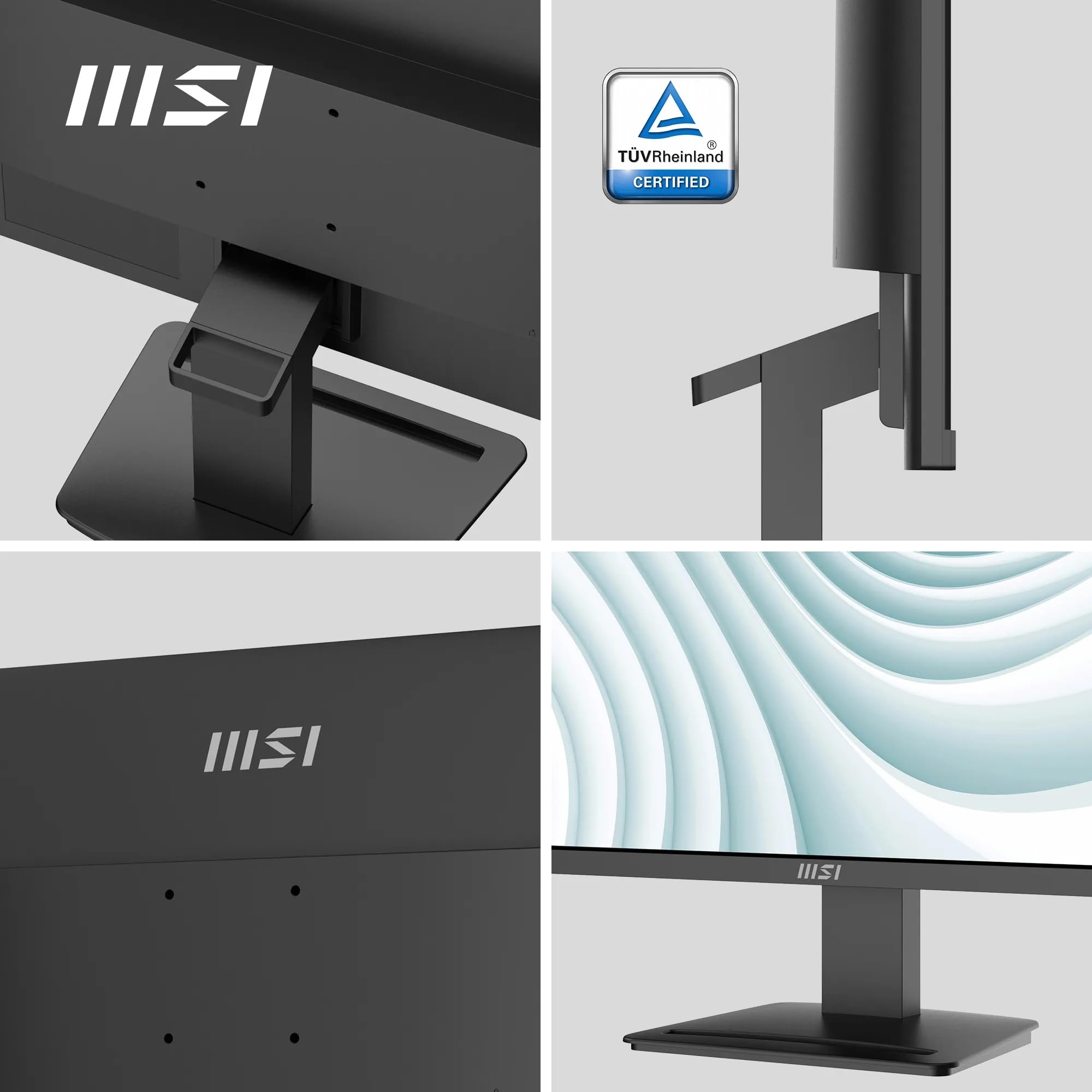 MSI PRO MP251 24.5 Inch Full HD Office Monitor - 1920 x 1080 IPS Panel, 100 Hz, Eye-Friendly Screen, Built-in Speakers, Tilt-Adjustable - HDMI 1.4b, D-Sub (VGA)