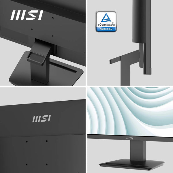 MSI PRO MP251 24.5 Inch Full HD Office Monitor - 1920 x 1080 IPS Panel, 100 Hz, Eye-Friendly Screen, Built-in Speakers, Tilt-Adjustable - HDMI 1.4b, D-Sub (VGA)