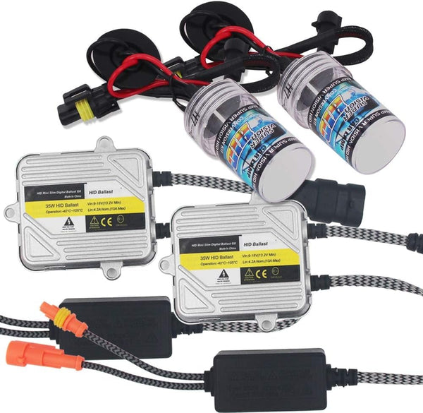 HSUN HID Conversion Kit,With Reliable Ballast Fit Car Factory Headlight,6000K Xenon White (H1)