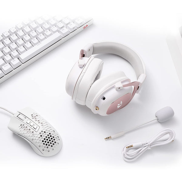 Redragon H510 Zeus Wired Gaming Headset - 7.1 Surround Sound - Memory Foam Ear Pads - 53MM Drivers - Detachable Microphone - Multi Platform Headphone - Works with PC/PS4 & Xbox One, Nintendo Switch