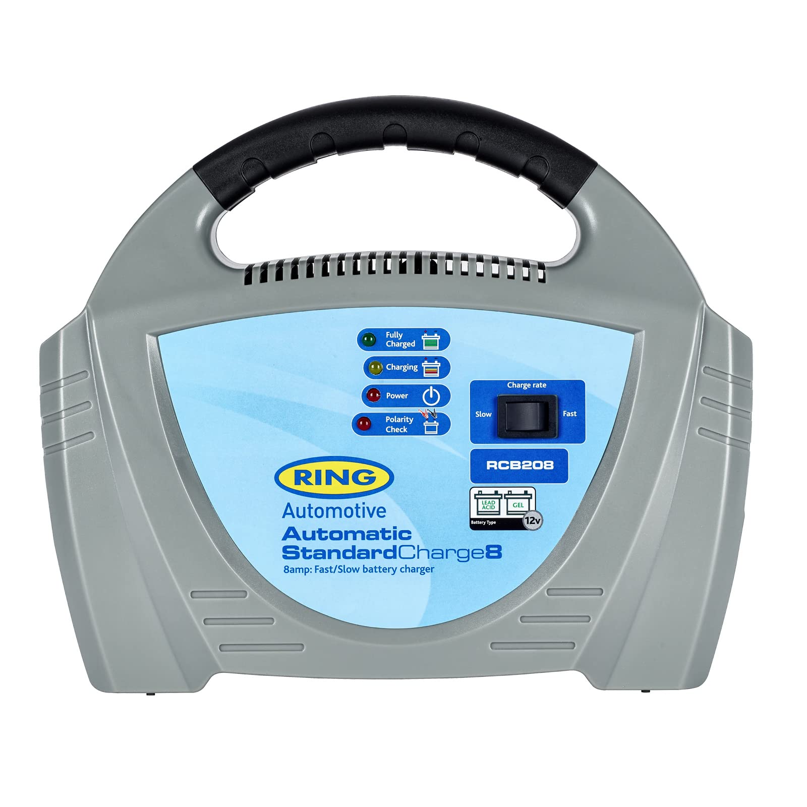 Ring RCB212, 12A Battery Charger, 12V Lead Acid and Gel Batteries, Vehicles up to 3.0L