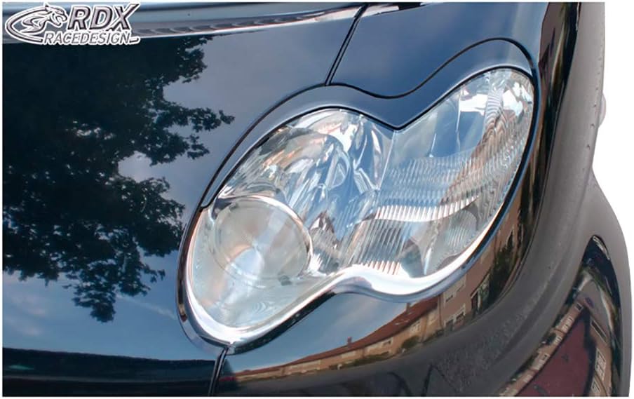 RDX Racedesign Head light spoilers compatible with Smart C450 Facelift 2003-2007 (ABS)