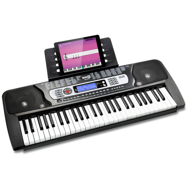RockJam 88 Key Digital Piano with Full Size Semi-Weighted Keys, Power Supply, Sheet Music Stand, Piano Note Stickers & Simply Piano Lessons
