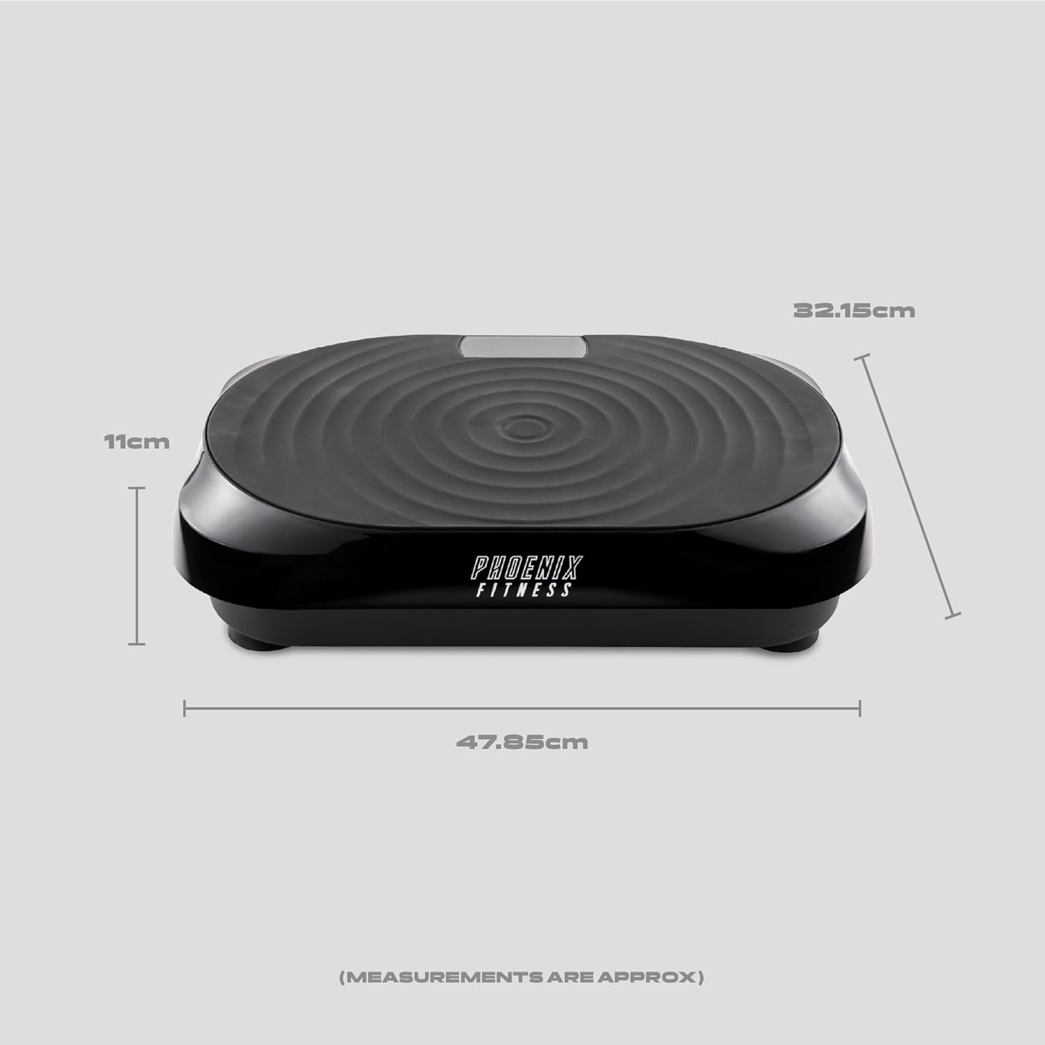 Phoenix Fitness Vibration Plate Exercise Machine - 120 Intensity Levels, Timer, LCD Display & 5 Programs for Weight Loss, Lymphatic Drainage, Circulation and Full Body Workout at Home & Gym - Black