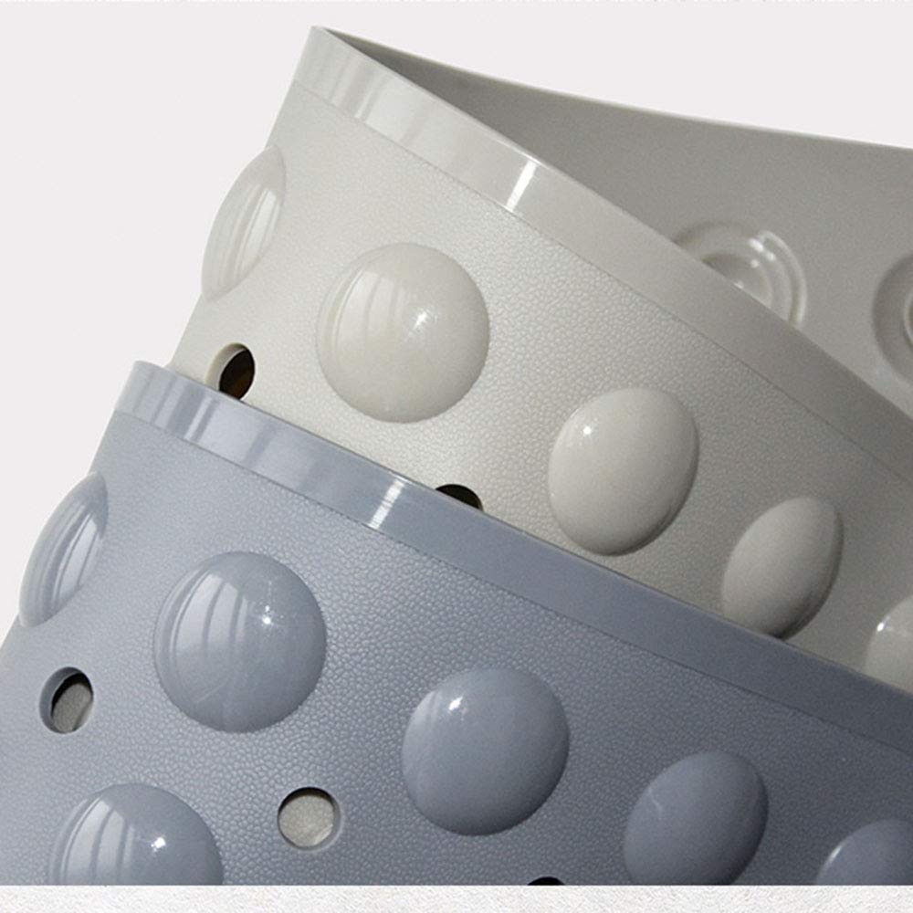 Bathsafe Extra Wide 90x60CM Non-Slip Soft Bath Mat Anti Slip TPR Shower Mat with Strong Suction Cups Non Skid Mats for Bathroom Toilet Hotel,