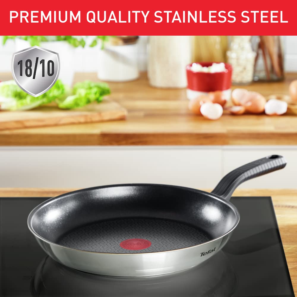 Tefal Comfort Max 5 Peice Stainless Steel Set – Durable Cookware for Healthy Cooking, Induction Compatible, Ergonomic Stay-Cool Handle, Dishwasher and Oven Safe