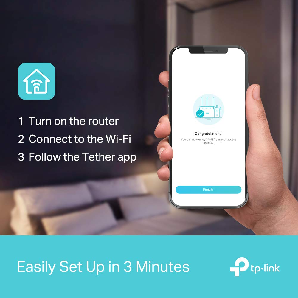 TP-Link Archer AX53 AX3000Mbps Dual-Band WiFi 6 Router, Fast Full Gigabit Ports, Ultra-Low Latency, EasyMesh Compatible, WPA3, Optimal for Gaming, Works with Alexa, Client & Server VPN