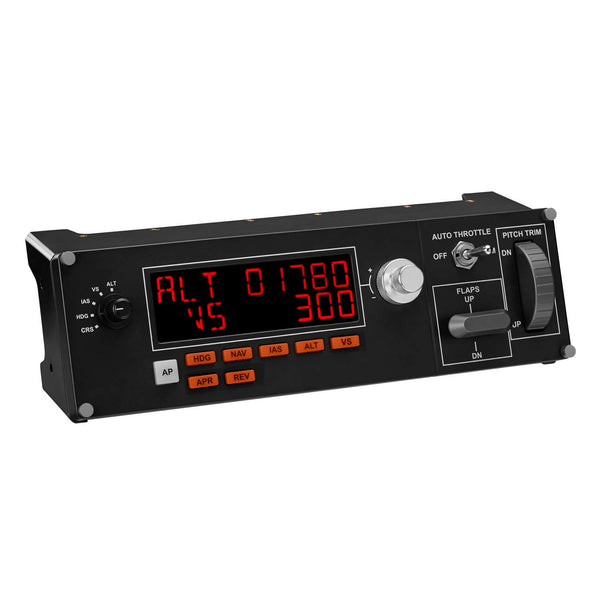 Logitech G Saitek Pro Flight Switch Panel, Professional Simulation Switch Controller, LCD Display, Five-Position Magneto Dial, Realistic Gear Control, USB, PC - Black