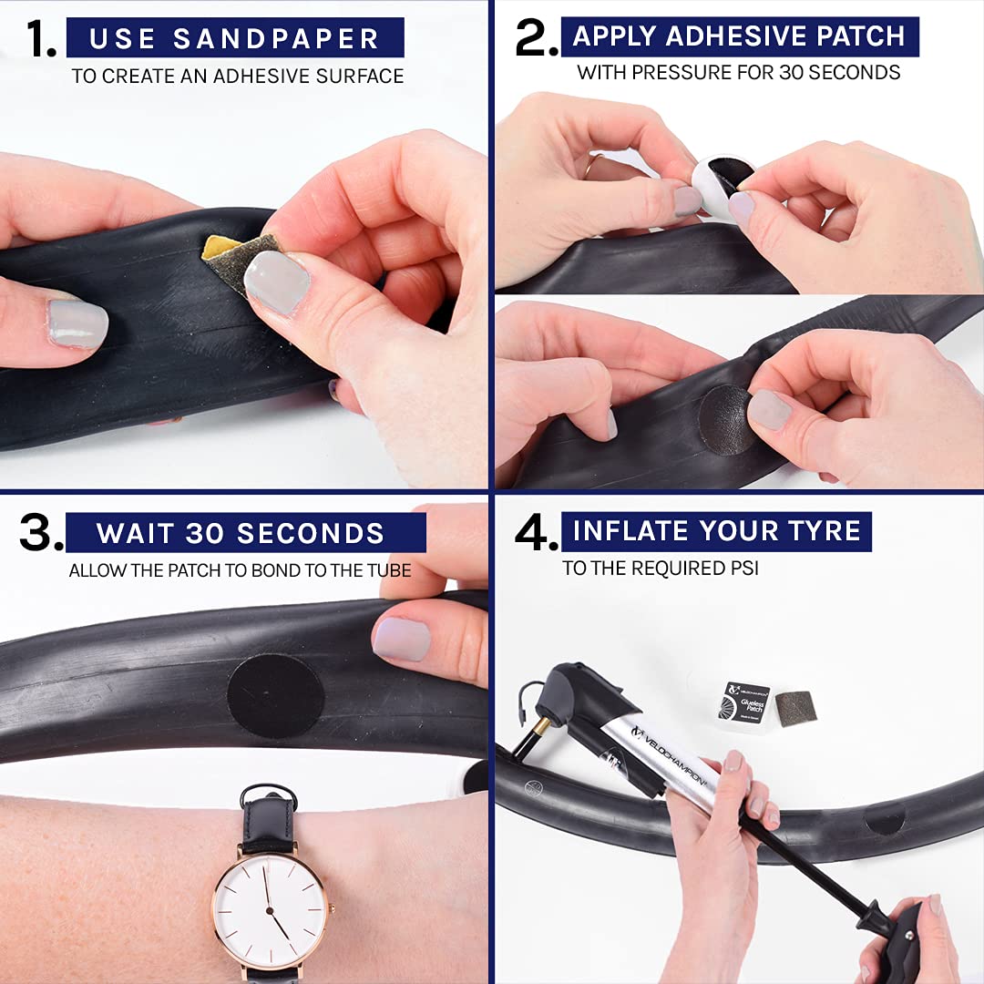 VeloChampion Mini Bicycle Pump with Frame Mount. Portable Alloy Pump For Presta, Schrader and Dunlop Valves. Suitable for All Bikes - Road, Mountain & BMX