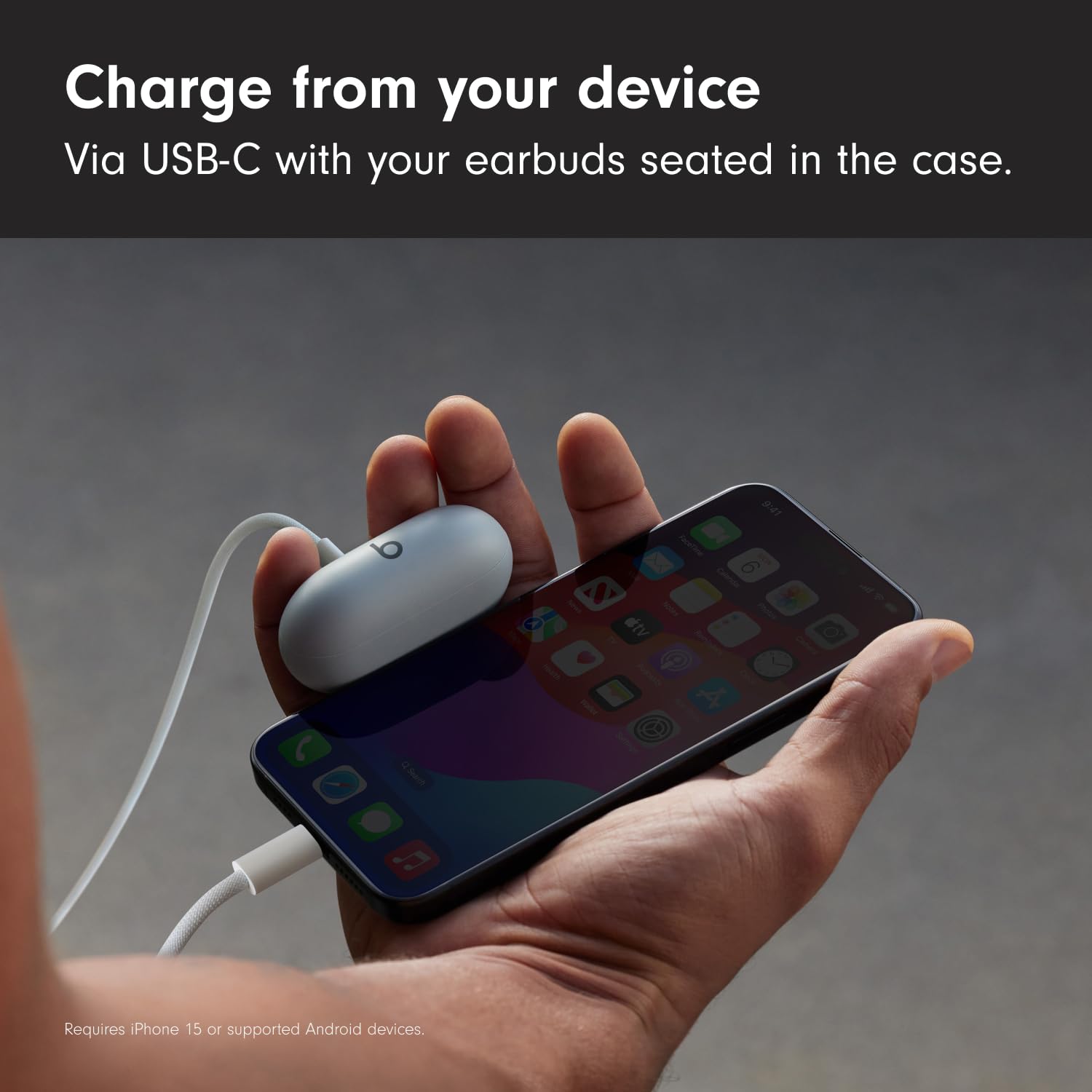 Beats Solo Buds — Wireless Bluetooth Earbuds | 18 Hours of Battery Life | Apple & Android Compatibility | Built-in Microphone - Matte Black