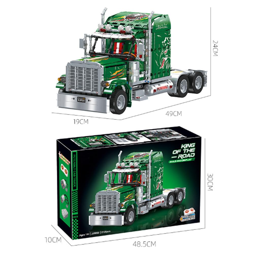 Technology Truck Building Kit, 1708 Pieces Scania Tractor Truck, Construction Toys Vehicle Building Blocks Sets, Truck Model Kits for Adults to Build, Engineering for Kids Series