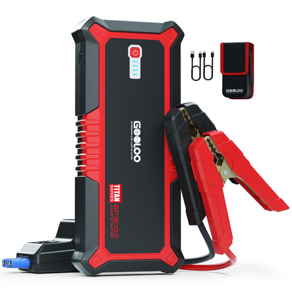 GOOLOO 1500A Jump Starter Power Pack, Car Battery Booster Jump Starter for 12V Vehicle(Up to 6.0L Gas,4.0L Diesel), Jump Pack and Jump Starters, With Smart Jumper and LED Torch