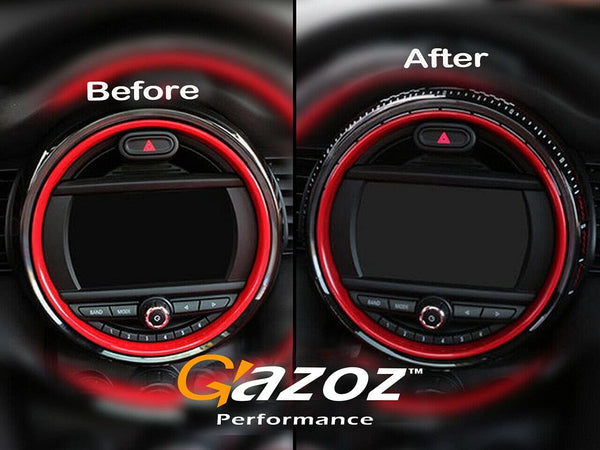 Gazoz Performance 8.8" Interior Center Multimedia Screen Frame Cover For MC S F55 F56 F57
