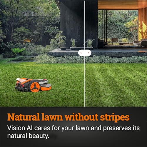WORX WR206E Landroid Vision Robotic Lawn Mower – 600m² Patented AIA Mowing Multi-Zone, Auto Charging, 20V PowerShare Battery, Rain Sensor, Cut-to-Edge Technology, App-Controlled, Accessories Included