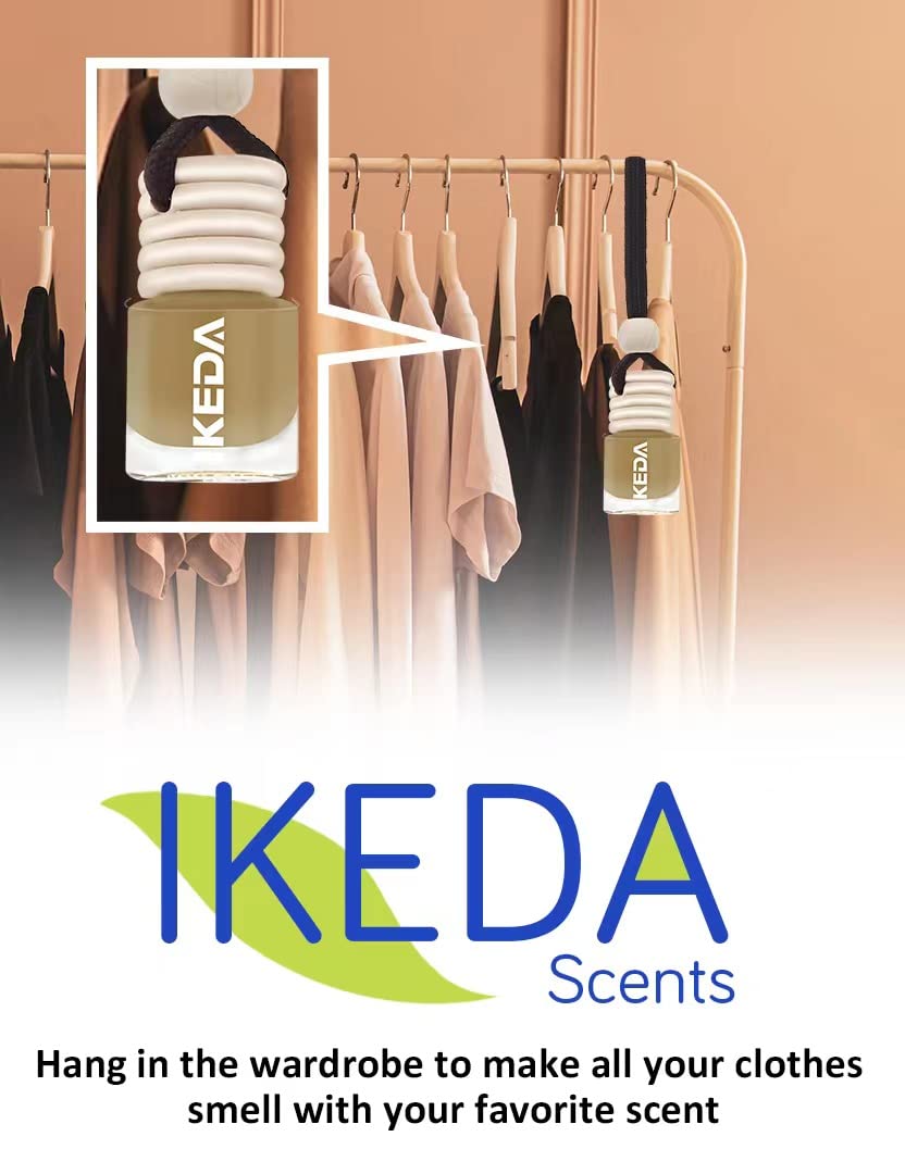 Ikeda scents Ikeda Car Air Fresheners | Automotive Hanging Pendant | Auto Perfume Diffuser with Real Oil | Strong and Long Last Fragrance | Fresh Smell Cover Odours | Car Accessories for Men Women