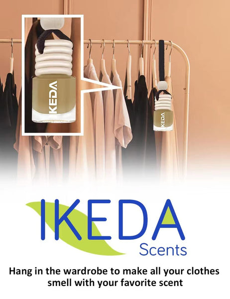 Ikeda scents Ikeda Car Air Fresheners | Automotive Hanging Pendant | Auto Perfume Diffuser with Real Oil | Strong and Long Last Fragrance | Fresh Smell Cover Odours | Car Accessories for Men Women