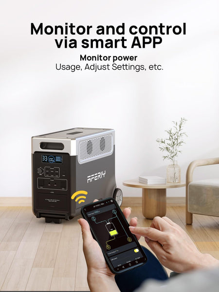 AFERIY Portable Power Station 800W, 512Wh Portable Power Station LiFePo4 Battery, 1-Hour Fast Charging, AC 220V-240V, UPS, 3500+ Charge Cycles, Solar Generator for Outdoor Camping/RV/Home Backup