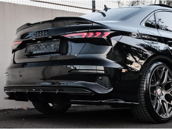 Oneway Rear Side Diffusors compatible with Audi A3 (8Y) Sedan 2020-2024 excl. S-Line/S3/RS3 - Gloss black