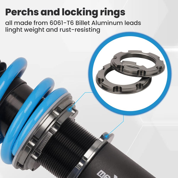 maXpeedingrods Coilovers for Honda Civic 1988-2000, for Honda CRX del Sol 1992-1995, for Acura Integra 1990-2001, 24 Levels Damper Adjustable Struts, Height Adjustable T6 Upgraded Lowering Kit