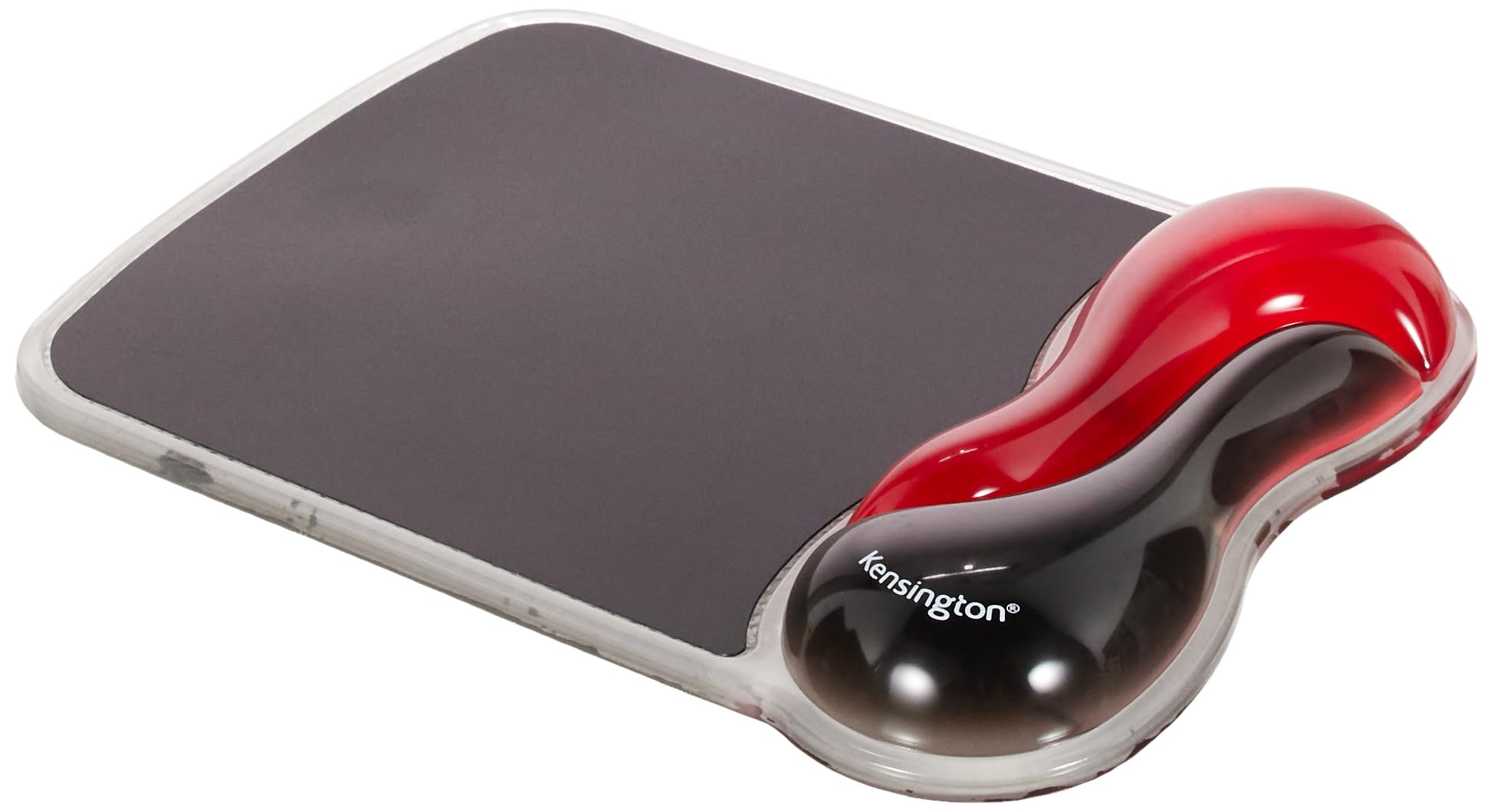 Kensington Keyboard Wrist Rest - Ergonomic duo gel wrist rest, compatible with full length / gaming keyboards for comfort when at computer, laptop, office, PC, home - Red/Black (62398 )