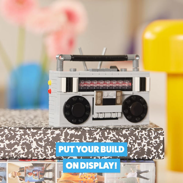 ZURU MAX Premium Retro Building Bricks (Cassette Radio) – Collectible Minis, Novelty Unboxing Toy for Kids, Creative Play Sets