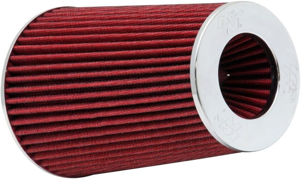 K&N Universal Clamp-On Air Filter: High Performance, Premium, Washable, Filter: Flange Diameter: 4 In, Filter Height: 9.5 In, Flange Length: 1.125 In, Shape: Round Tapered, RG-1002RD