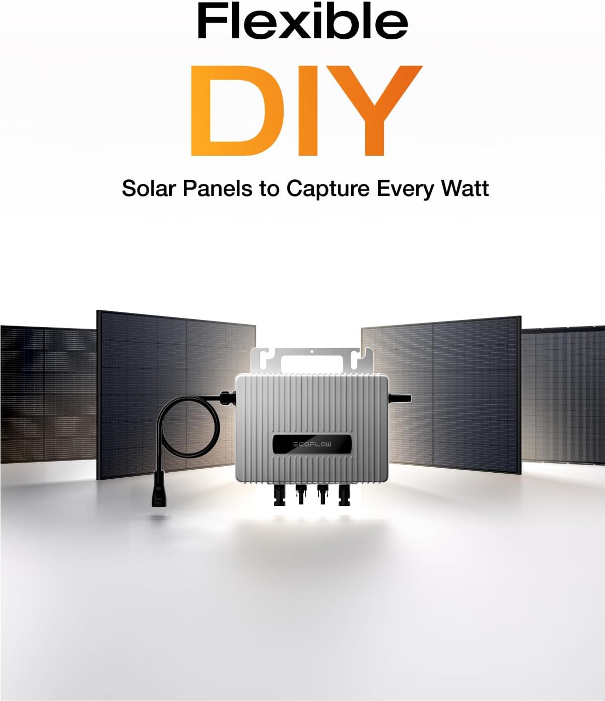 ECOFLOW Stream 800W Micro inverter, Smart Solar Inverter WiFi for Balcony Solar System, PV Inverter for 2 Solar Panels, IP67 Waterproof, App Control, MPPT