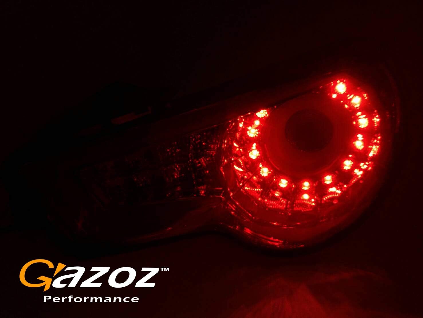 GAZOZ PERFORMANCE LED Black Smoke Tail Rear Light Lamp compatible with GT86 Scion FRS FR-S BRZ