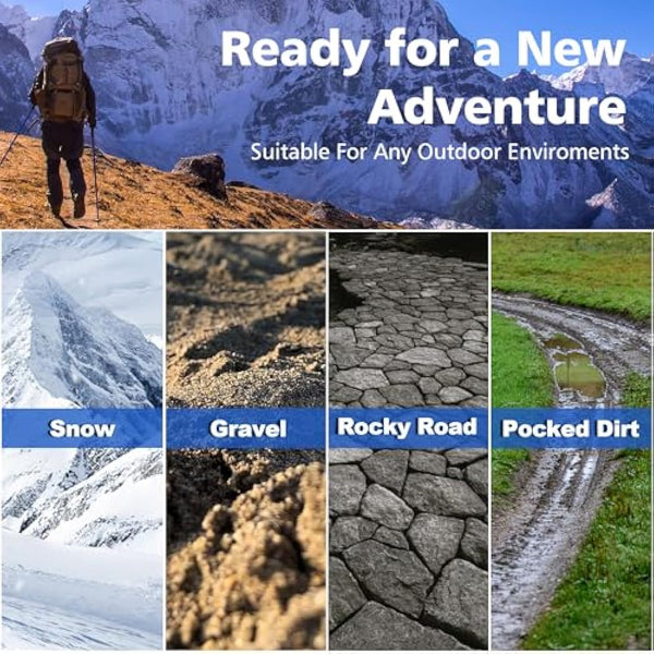 aiGear Tactical Stick/Hiking Walking Trekking Poles | CNC Machined Aluminum Tactical Cane - Adjustable Length | For Hiking Camping Mountaining Backpacking | Color Gray