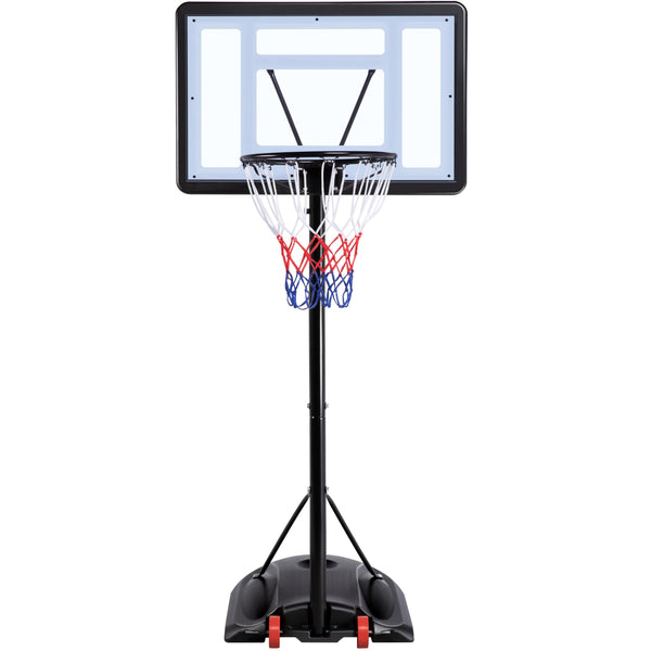 Yaheetech Outdoor Adjustable Basketball Stand, Portable Basketball Hoop Net System on Wheels