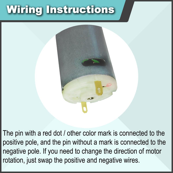 2 Pcs 545 Micro Motor DC 3.7-7.4 V 23500 RPM Long Shaft High Torque Gear RC Power Wheel Mini/Small Motor with Spring Wire, for RC Toy Car/Robot/Mini Fan/Electric Drill/UAV/DIY/Test