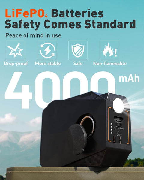 12V 4000mAh / 5V 10000mAh Portable Power Bank with DC Output, 12V Cigarette Lighter Socket, and DC 5.5×2.5mm Port for Car Refrigerators, Sup Pumps, LED Strips, and Other 12V DC Devices