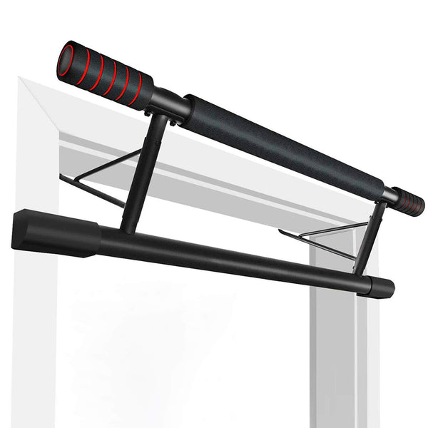 ROMIX Pull Up Bar Doorway, Adjustable Length 72-97cm No Screw Chin Up Bar Door Frame Width Locking, Multifunctional Body Fitness Training Equipment with Exercise eBook for Body Workout Home