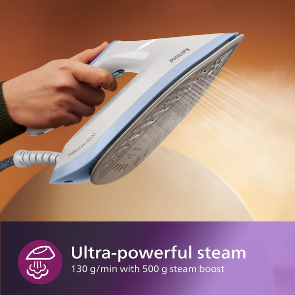 Philips PerfectCare Serie 6000 Steam Generator, 2400 W, 600g Steam Flow, 8 Bar Pressure, No Burns with OptimalTEMP Technology, 1.8L Tank, Black (PSG6066/26)