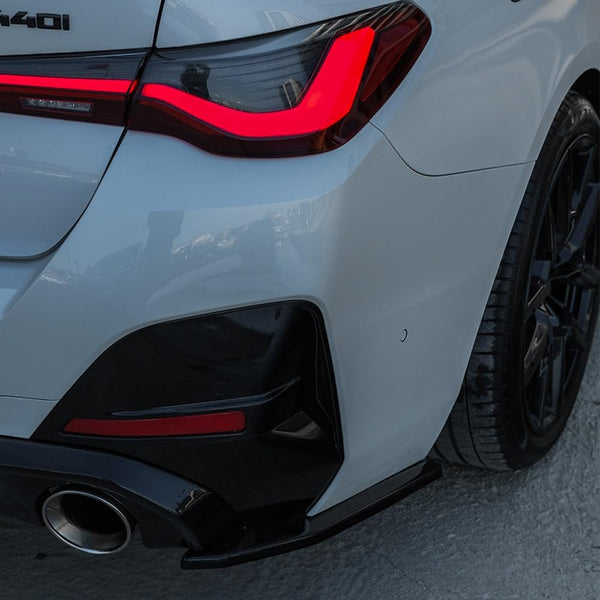 Oneway Rear Side Diffusors compatible with BMW 4-Series G26 M-Pack/M440i 2021- - Gloss black