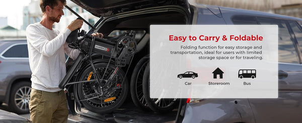 SAMEBIKE Shiman0 7-Speed Foldable Electric Bike for Adults, 20"*2.35 Fat Tire Ebike, Max Range 110KM, Dual Shock Absorber, E-bike for Commuting and Off-Road Adventures