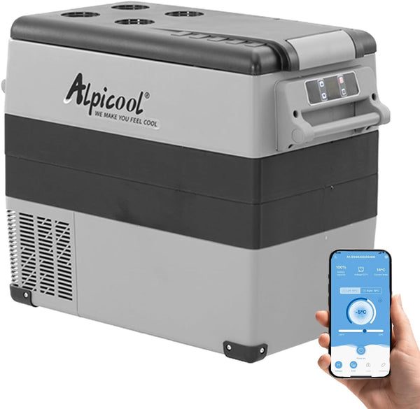 Alpicool CF45 45L Compressor Car Refrigerator, Portable Camping Fridge DC 12v Freezer for TruckCampervanRVBoat, -20℃ to 20℃
