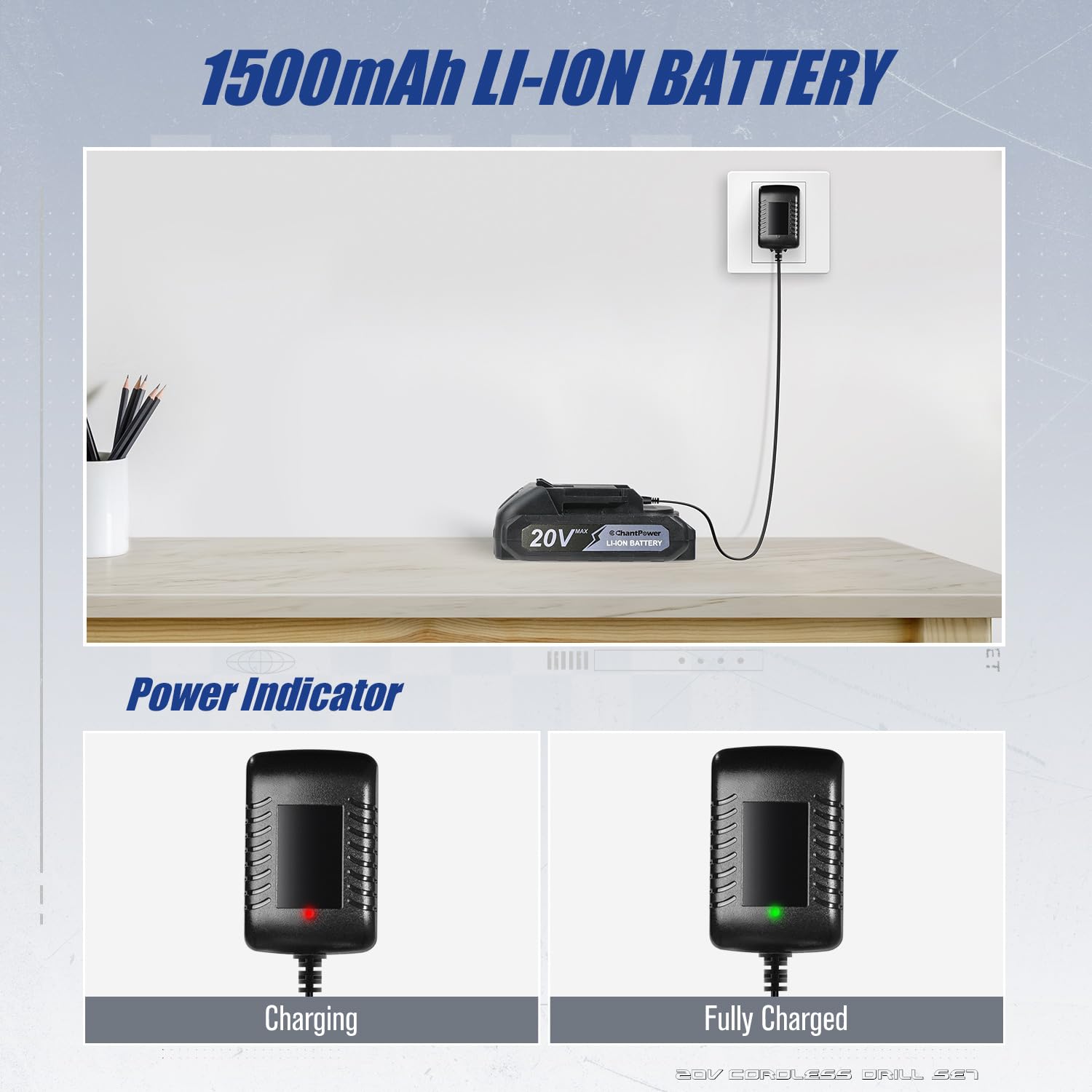 C P CHANTPOWER Drill Bit Sets, 100 Pcs HSS Titanium Screwdriver Bits with Storage Case for Metal, Wood, Masonry, Includes Countersink Drill Bit Blue