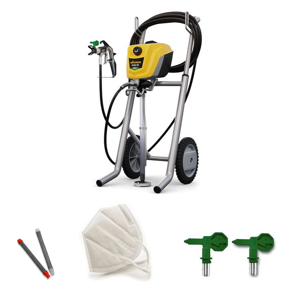 WAGNER Airless ControlPro 250M Paint Sprayer for interior and exterior wood, metal, wall and ceiling paints, covers 15 m² in 2 min, 110 bar, adjustable spray pressure, 9 m hose
