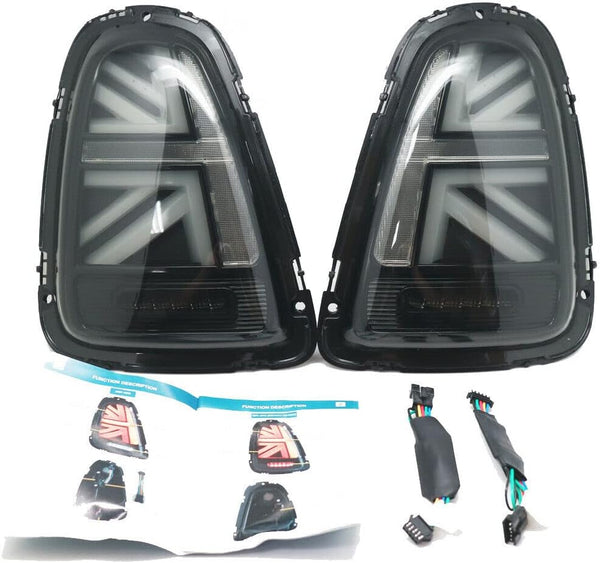 GAZOZ PERFORMANCE LED Tail Lights For 2006-2009 R56 R57 R58 R59 - UNION JACK Pre-LCI