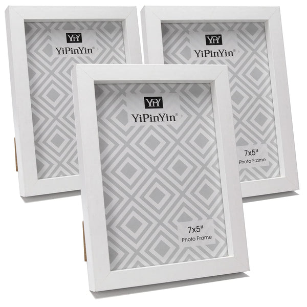 Black 50x70cm Boxed Picture Frames Set of 3 with Mounts for 40x60cm, 70x50cm poster frame with Acid Free mount for 40x60cm photo (Black 3Pack)