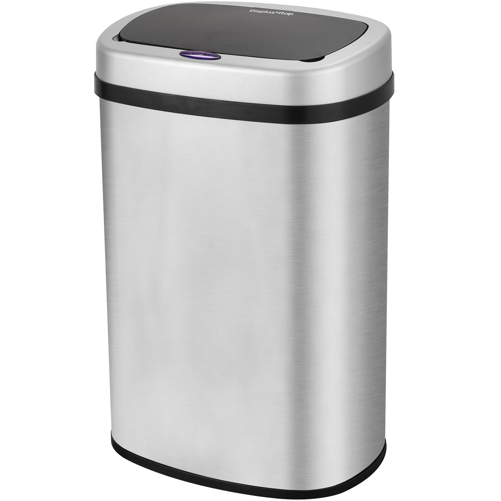 display4top Stainless Steel Automatic Touchless Kitchen Bathroom Sensor Bin,Trash Can,Touch Bin (58LRound)