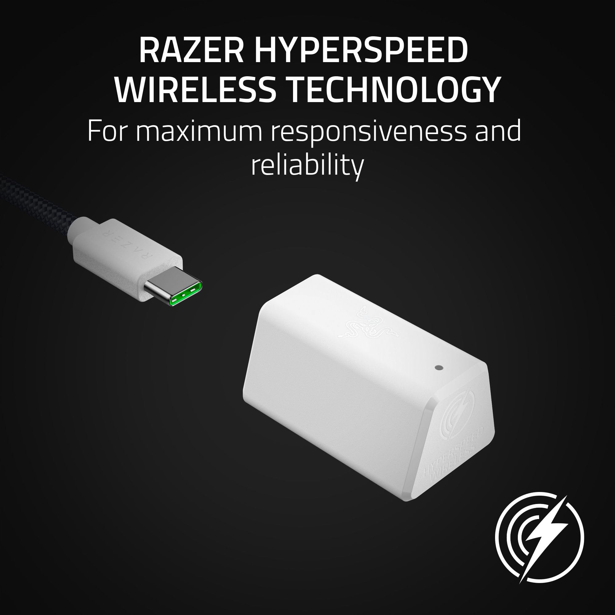 Razer BlackShark V2 Pro (2023) for PC - Premium Wireless E-Sports Headset (HyperClear Super Wideband Mic, TriForce Titanium 50 mm Driver, Bluetooth, Up to 70hrs Battery) White