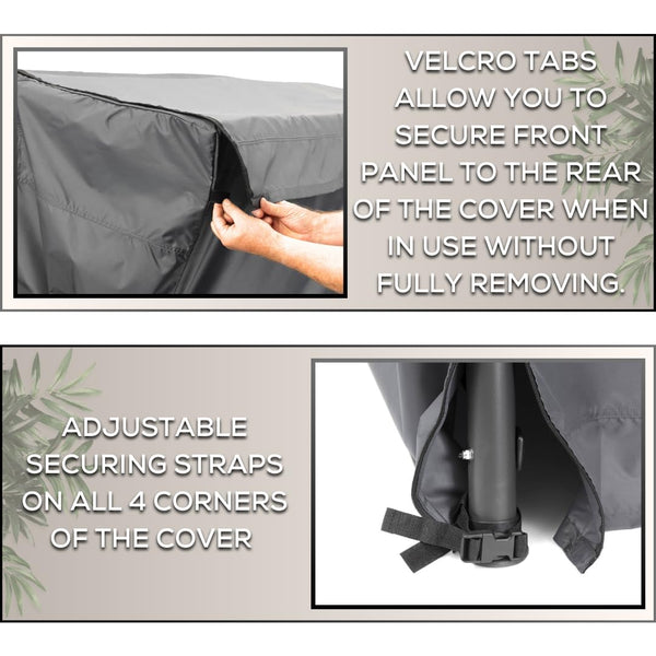Barlborough Garden Swing Cover | 3 Seater Waterproof Wind Resistant Large Outdoor Garden Swing Seat Cover with Air Vents and Zips | 210cm x 170cm x