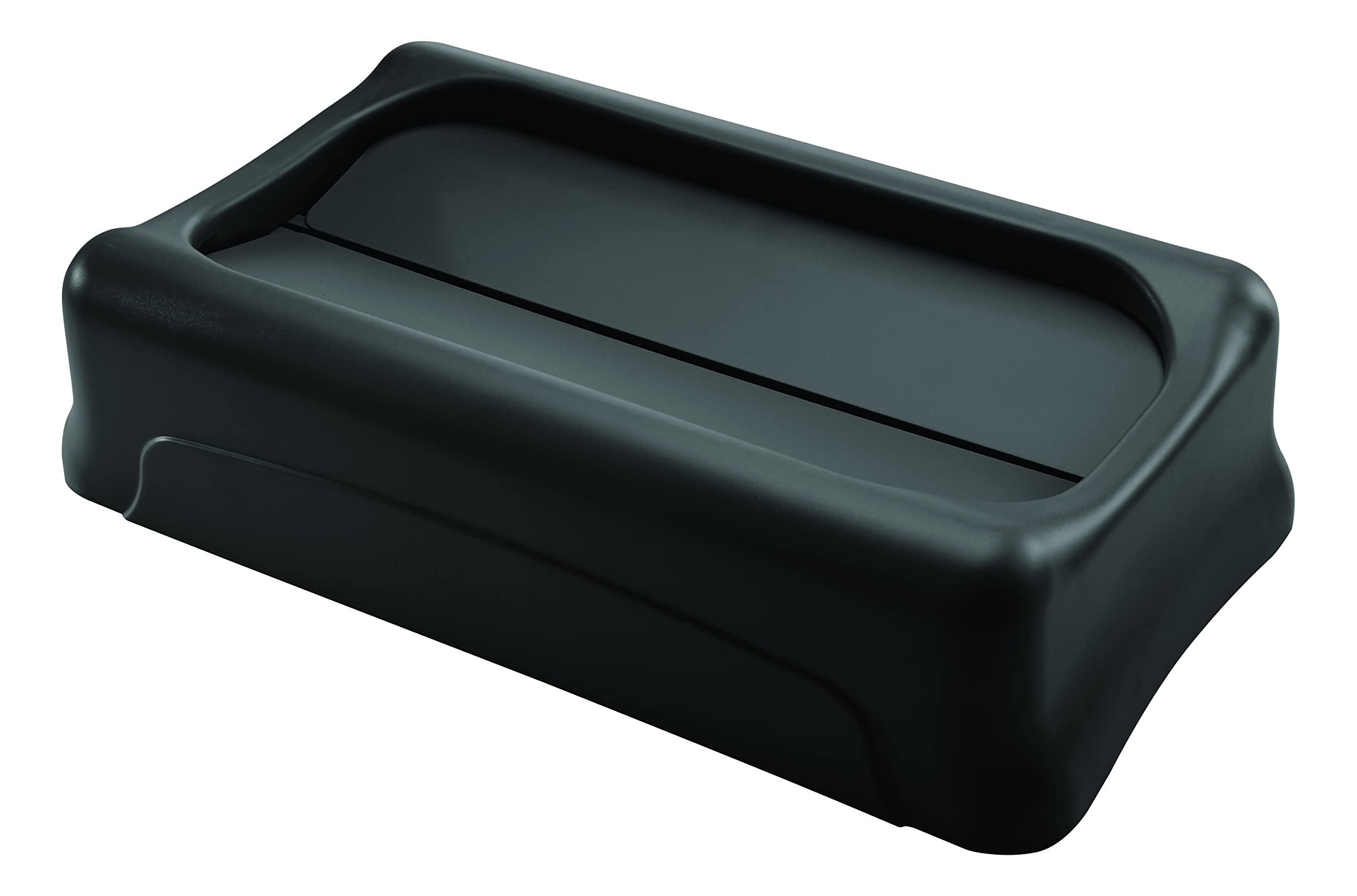 Rubbermaid Commercial Products Slim Jim Swing Lid Black FG267360BLA